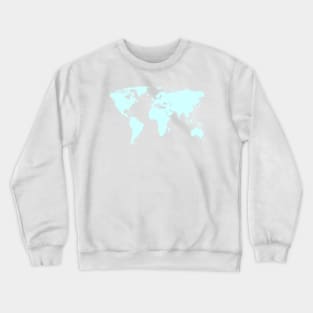 Fullcolor World map - blue Crewneck Sweatshirt